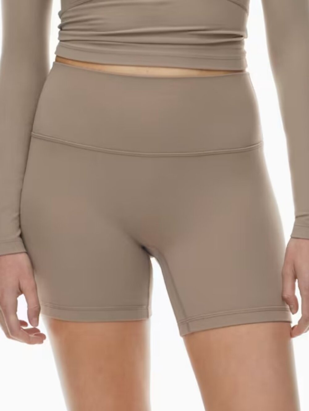 Aritzia Women’s Bike Shorts in Taupe